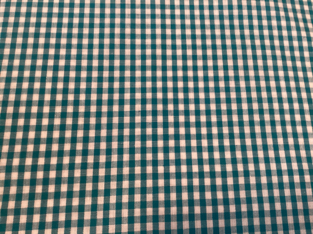 Aqua white gingham check 1/8 inch check