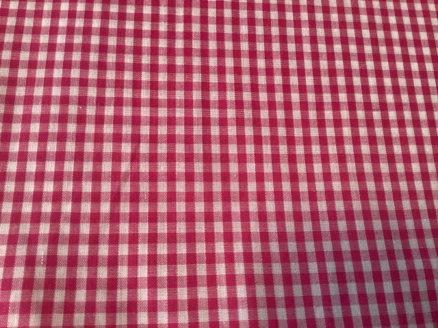 Bright pink gingham check 1/8 inch checks