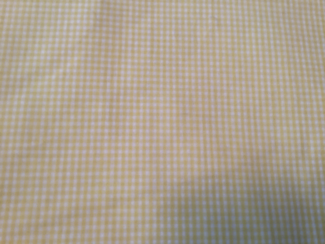 Yellow white gingham check 1/16 inch checks