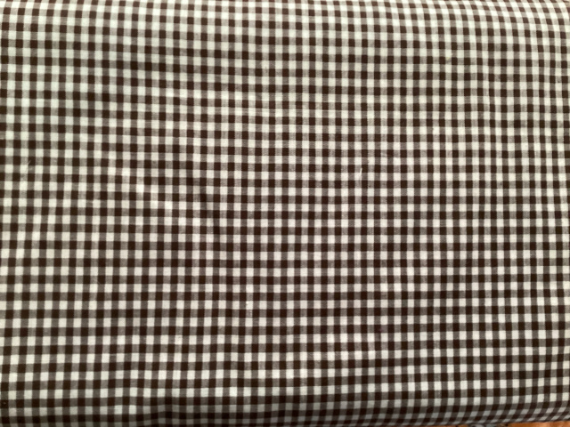 Brown white gingham check 1/8 inch check